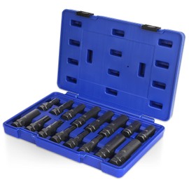 PlatinumEdge Lug Nut Key Set, 16 Pieces SAE & Metric Wheel Lock Removal Tool Kit, Cr-Mo Steel