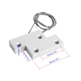 Aoje-Link MC-52NC Wired Magnetic Switch Door Window Reed Switch Micro Alarm Magnetic Contact Security Silver Gray 2pcs