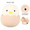 Cute Chick Shape USB Silicone LED Rechargeable Night Lamp Mini