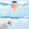 Pool Funkthermometer & Funk Empfänger,IPX8 Wasserdichtigkeit badethermometer, Poolthermometer Schwimmend mit