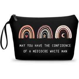 ARIOSEY - Regalos inspiradores para mujeres, regalos feministas, bolsa de maquillaje cosmético feminista, regalos de empoderamiento femenino, regalos motivacionales para mujeres, A-feminismo