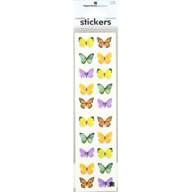 Paper House Productions ST-2212E Photo Real Stickypix Stickers, 2-Inch by 4-Inch, Butterflies (6-Pack)