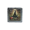Green Witch Slate Coaster – Mystical Herb and Nature Design