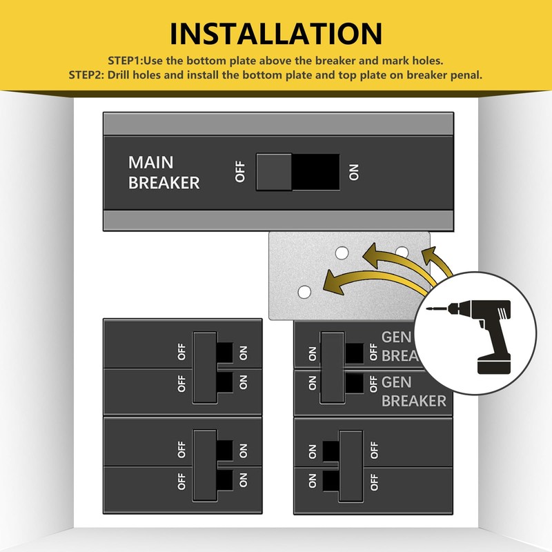 HFDCHBS Generator Interlock Kit Compatible with Square D QO or