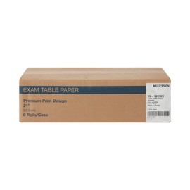 McKesson Exam Table Paper, Barrier Protection, Smooth Pediatric Table Paper, White with Bugs and Things, 21 in x 225 ft, 6 Count