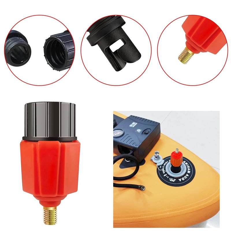 Inflatable Boat SUP Pump Adaptor Air Pump Converter with 4