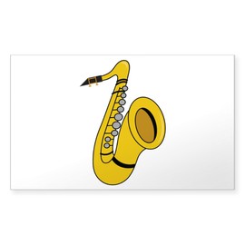 CafePress Saxophone Sticker Rectangle Bumper Sticker Car Decal