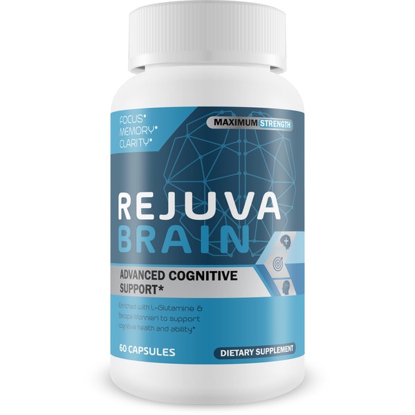 Rejuva Brain- Advanced Cognitive Support- Enriched w/L-Glutamine & Bacopa Monnieri