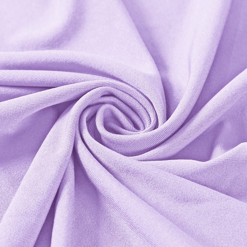 Peomeise 6FT Spandex Table Cover Rectangular Stretch Spandex Tablecloth (Lavender,6FT)