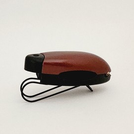Sunglasses Visor Clip Holder for Car or Belt Metallic Red Color - New