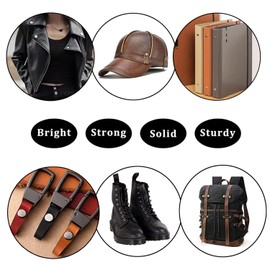 90 Sets Black Chicago Screw Leather Assorted Kit ，6 Sizes of Screw Rivets for Leather Rivet ，for DIY Leather Craft and Bookbinding (M5 X 4, 5, 6, 8, 10, 12)