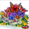 Nhgkju 3D Stereoscopic Greeting Card Butterfly Flower Valentine's Day Teacher's