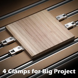 Genmitsu 2PCS Upgrade Aluminum Mini Vise Clamp, High-Precision CNC Router Clamp for Woodworking & Metalworking Milling Project, Size 2.2" x 0.9" x 0.8" (56 x 22 x 21mm), Low Profile