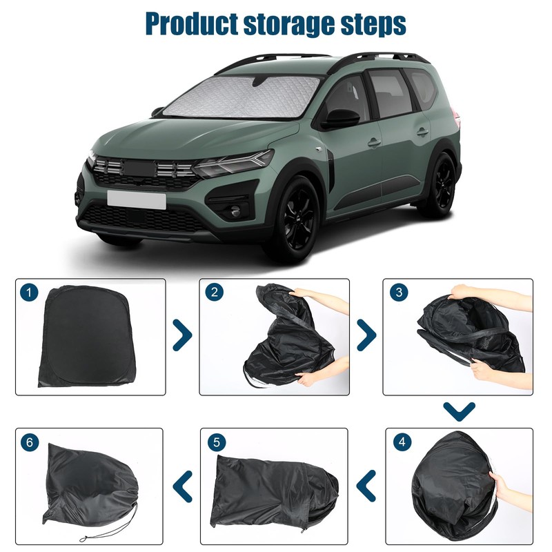 Car Sun Shade Compatible with Dacia Jogger 2021-2025 - Sun