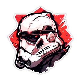 SW Empire Stormtrooper Helmet Sticker Decal Notebook Car Laptop 5.5"x5.5" (Color)
