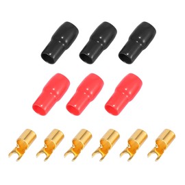 X AUTOHAUX 3 Pair Car 4 Gauge Strip Spade Terminal Adapter for Speaker Wire