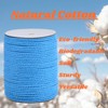 CAQUBO 6mm Cotton Braided Macrame Cord 96 Yards (288 Ft)