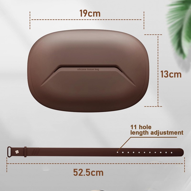 Car Tissue Holder,Silicone Tissue Box Cover with Adjustable Strap,Car Tissue