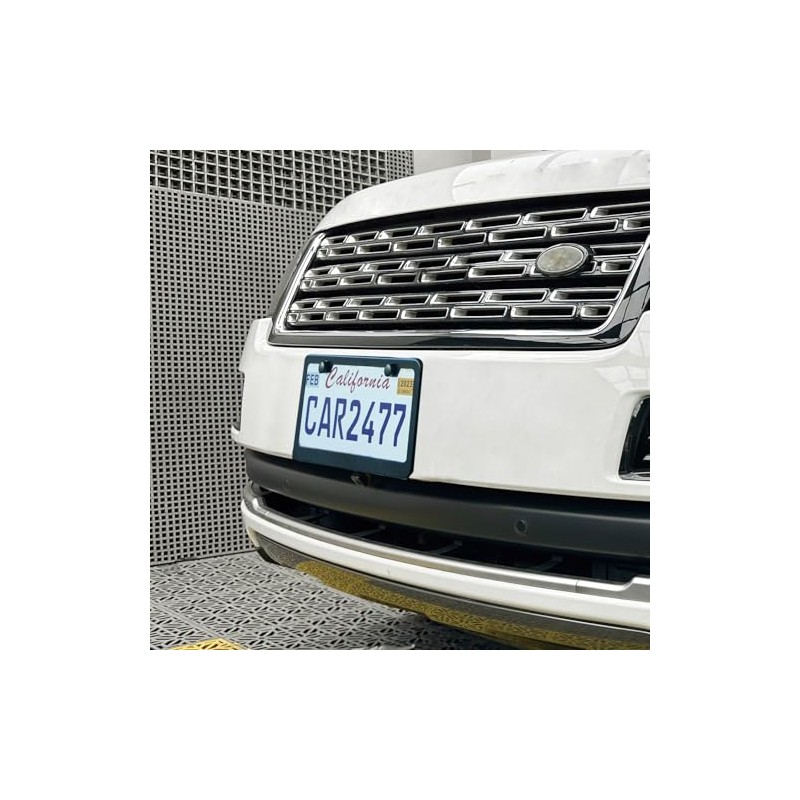 2PCS Matte Black License Plate Frames, 2 Holes Solid Rust-Proof