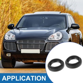 A ABSOPRO Crankshaft Seal for Toyota Rubber Metal Black (Set of 2)