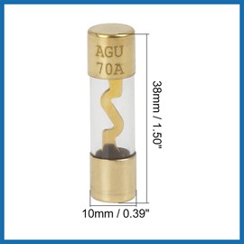 A ABSOPRO 5 Stücke 70A AGU Sicherungen Feinsicherung Glassicherung Glasrohrsicherung KFZ Sicherung Schnelle Glas Sicherung Kit Artikelaustausch