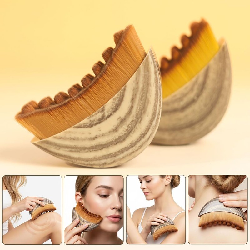 2 Pack Upgrade Lymphatic Contour Face Brush,Massager for Face &