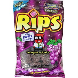 Rips Licorice Candy Grape Flavor, 4 Ounce