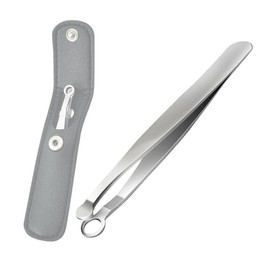 MILANQW Nose Hair Cutter, Manual, High Hardness Stainless Steel, Safety Round Head Design, Skin Friendly, Painless, Storage Bag Included, Silver