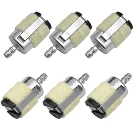 Pack of 6 Universal Fuel Filters for Echo Grass Trimmer and Stihl Edge Cutter - Suitable for 0.2 Inch (5 mm) Fuel Lines - Compatible with Echo 13120507320 13120519830 - Replacement Part 125-527