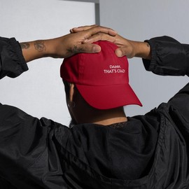 Damn That's Crazy Dad Hat - Colour: Cranberry, Specification: One size