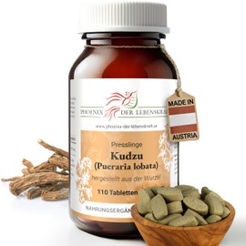 Kudzu Tablets 500 mg | 110 Tablets Pueraria lobata | Top Premium Quality from Austria | Vegan Tablets instead of Capsules without Additives