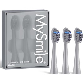 MySmile DY156 Electric Toothbrush Replacement Heads, 3 Packs (Gray, 1)