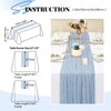 6 Packs Cheesecloth Table Runner,Dusty Blue Table Runner,Gauze Boho Rustic