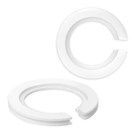 2 Pack E27 to E14 Lampshade Reducer Ring Lamp Shade Adapter Ring Light Rings Converter Washer 42mm to 29mm White Plastic Replacement Screw Fitting Adapter
