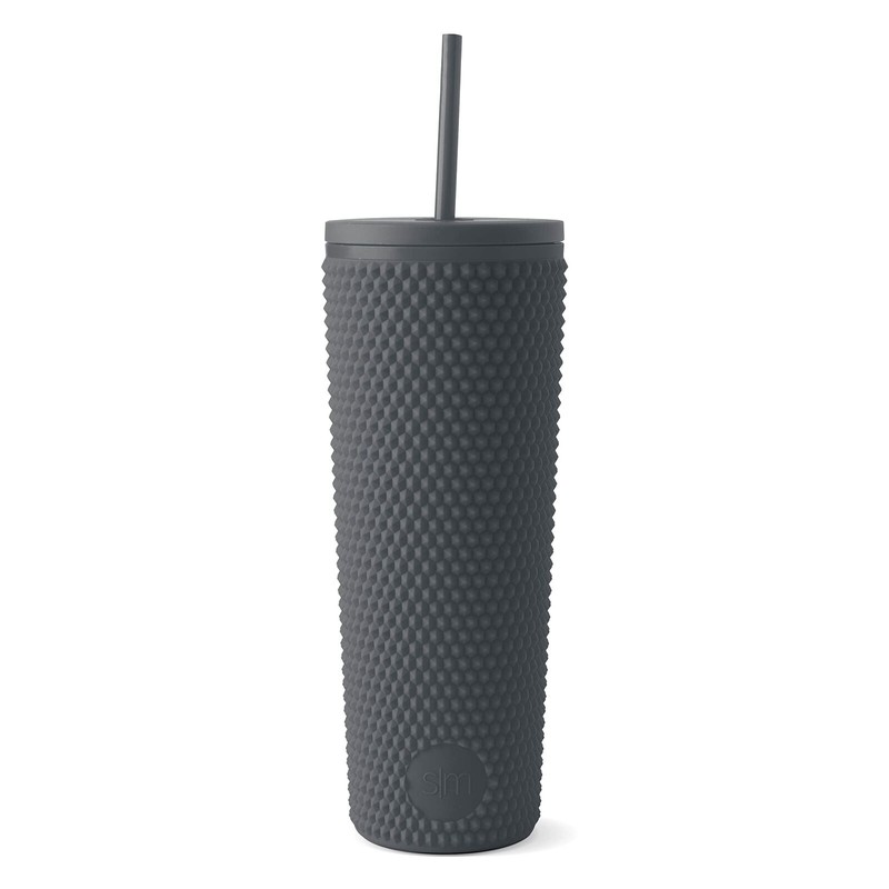 Simple Modern Plastic Matte Studded Tumbler with Lid and Straw
