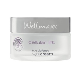 WELLMAXX cellular lift age defense night cream – Mit Anti-Aging-Wirkstoffen & hochwertigen Ölen, reichhaltige Nachtcreme, für alle Hauttypen geeignet, DERMATEST® „sehr gut“, 50 ml