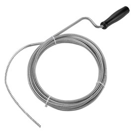 Professional Slow Drain Cleaner and Clog Remover - 10-Foot Metal Snake for Hair, Food, Debris, and Garbage Removal from Pipes, Plumber Tools