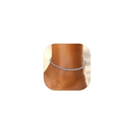 Barefoot Jewelry Box Chain Anklet for Women Stainless Steel 3mm