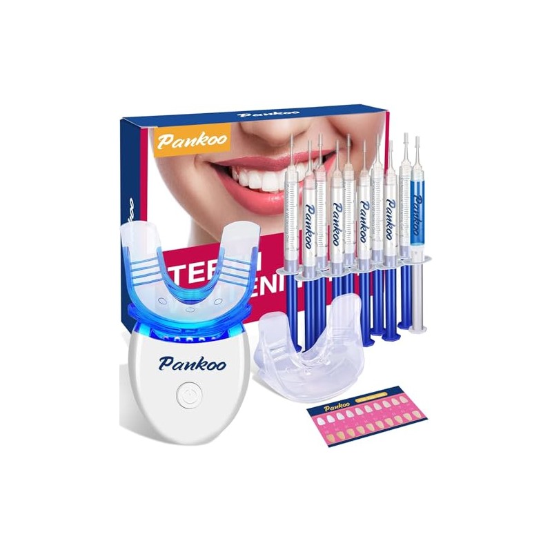 Teeth Whitening Kit with LED Light, 10X Teeth Whitening Gels,