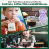 Chunspak Small Purple Paper Cocktail Straws, 5.75 inch, 500 counts,