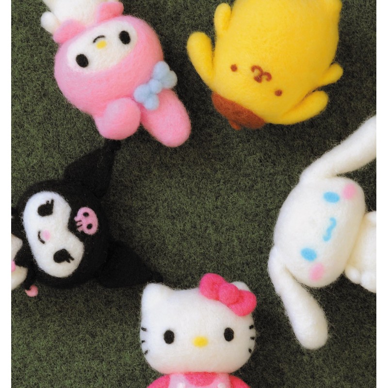Hamanaka Wool Felt Kit Needle Felt for Creating Sanrio Characters