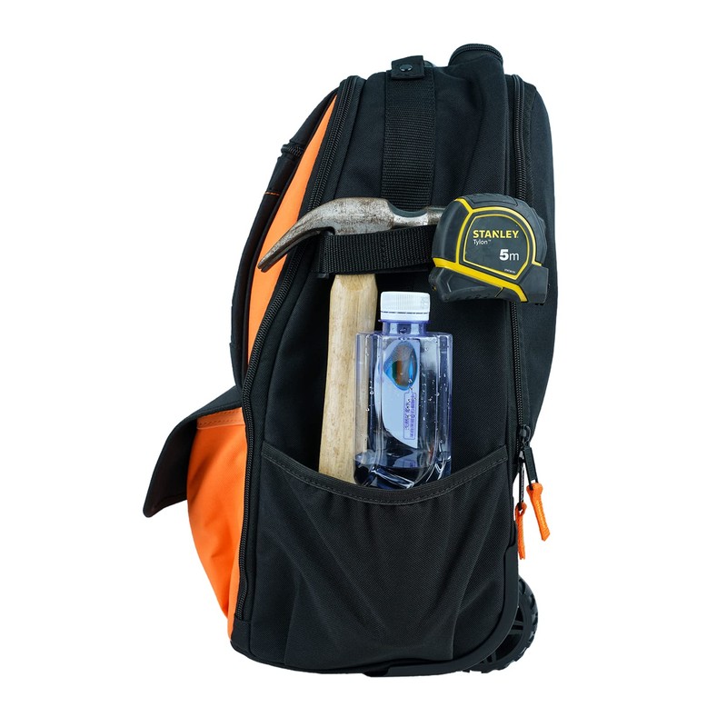 KUNN Rolling Tool Bag 37Pockets Wheeled Tool Backpack with Widen