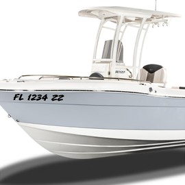 Custom Boat Registration Numbers & Letters (Two Sets) Marine Vinyl Sticker Decals 1CL