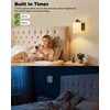 Powfloven Rechargeable Wall Sconces Set of 2, 12000mAh Black Dimmable