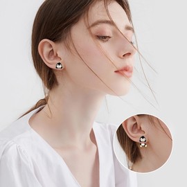 Cat/Koala/The Panda/Penguins/Axolot Earrings for Women 925 Sterling Silver Cat Stud Earrings Jewellery Gifts, Sterling Silver, Cubic Zirconia