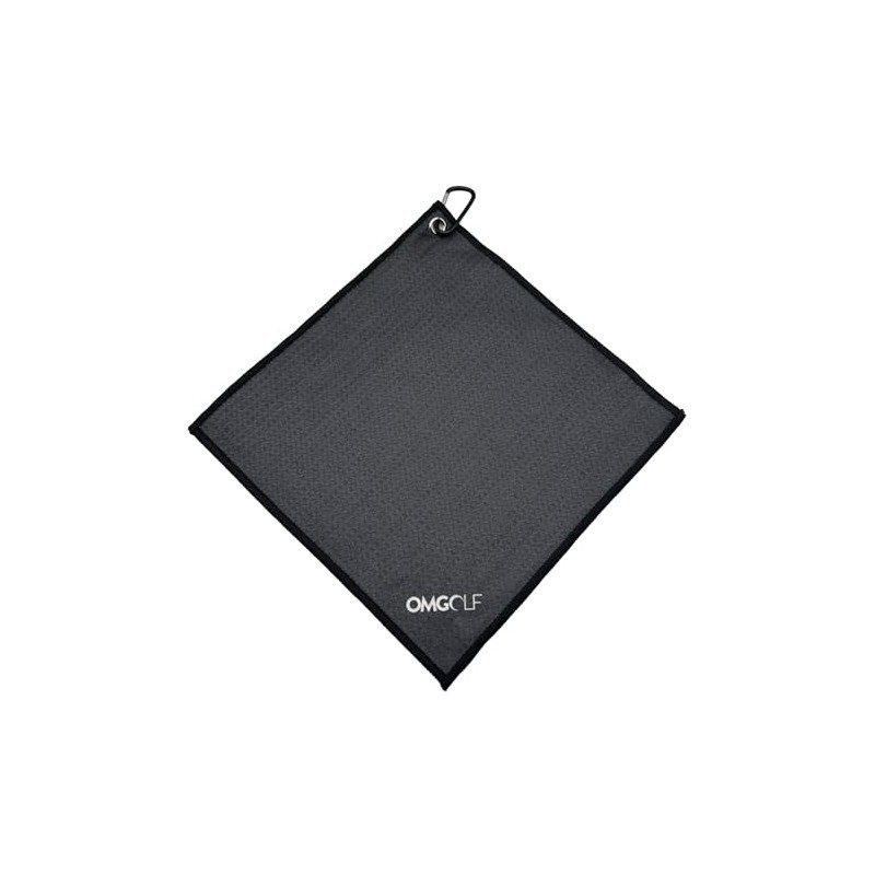 OMGolf Towel Microfiber, Golf Towel (Dark Grey, 25cm x 25cm)