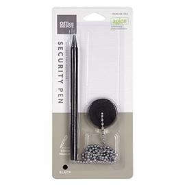 Office Depot Security Counter Pen, Medium Point, 1.0 mm, Black Ink