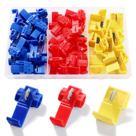 YIXISI 50 x Junction Connectors, Power Thieves Quick Connectors, Cable Junction Quick Connectors, Clamp Connectors, Quick Connectors, Red, Blue, Yellow