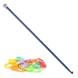 Crochet Hook Tunisian 5.5 mm (Size I), Aeelike Extra Long Afghan Hook Aluminum Light Weight for Beginners and Crochet Hooks Lovers,Tunisian Crochet Needles for Crocheting Chunky Yarn