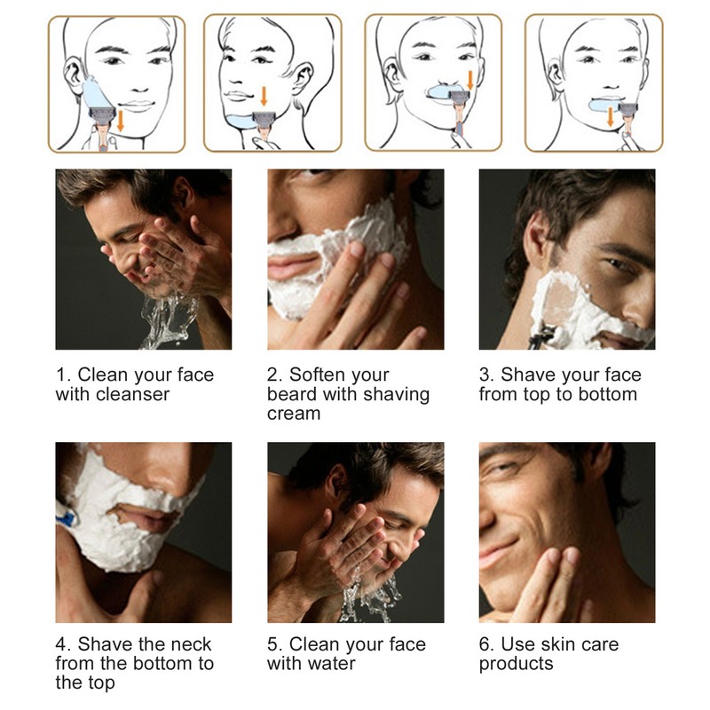 Double Edge Safety Razor Long Handle Zinc Alloy Manual Safety